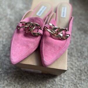 Steve Madden Pink Chain Detail Mules